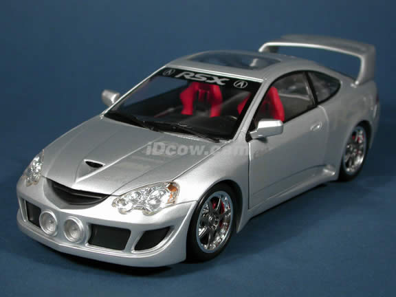 2004 Acura RSX Tuner diecast model car 1:18 scale die cast by Hot Wheels - Silver