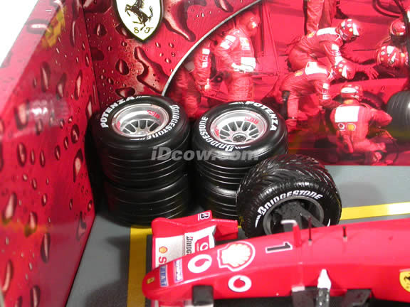 2003 Ferrari Formula One F1 - Michael Schumacher Weathered diecast model race car 1:18 scale die cast by Hot Wheels - Limited Editon
