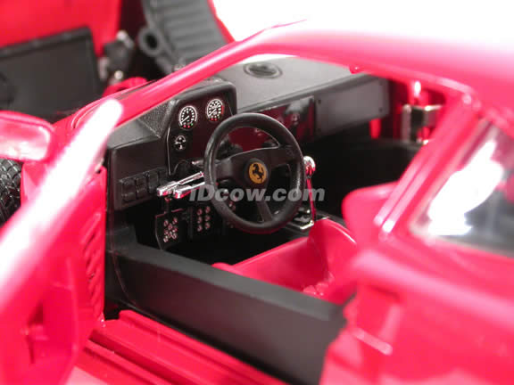 1989 Ferrari F40 diecast model car 1:18 scale die cast by Hot Wheels - Red