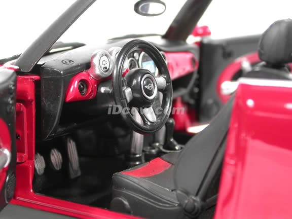 2004 Mini Cooper Cabrio diecast model car 1:18 scale die cast by Hot Wheels - Red