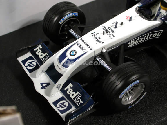 2004 Williams Formula One F1 BMW FW26 #4 Ralf Schumacher diecast model car 1:18 scale die cast by Hot Wheels