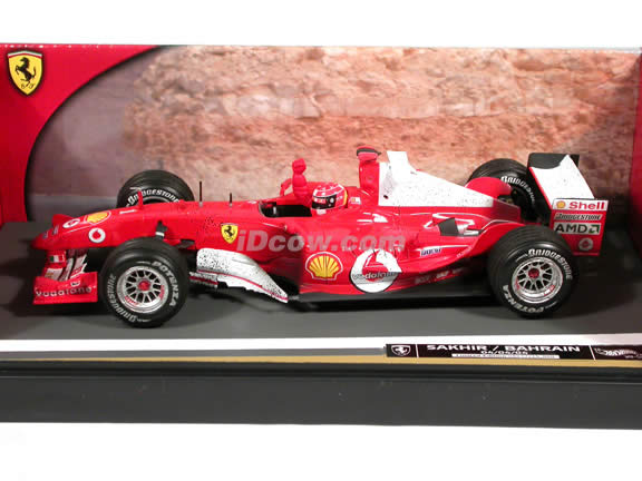 2004 Ferrari Formula One F1 #1 Michael Schumacher Sakhir/Bahrain diecast model car 1:18 scale die cast by Hot Wheels - Limited Edition