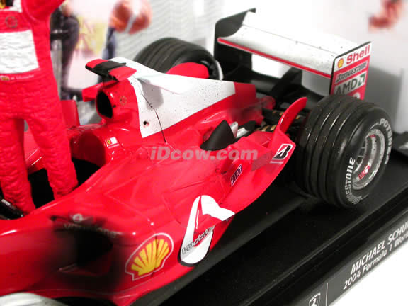 2004 Ferrari Formula One F1 #1 Michael Schumacher diecast model race car 1:18 die cast by Hot Wheels - Victory Edition