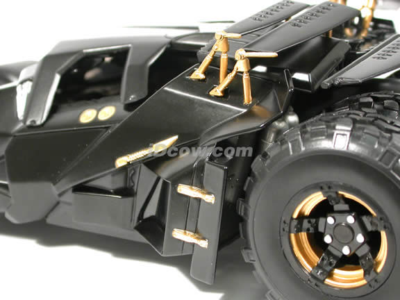 2005 Batman Begins Batmobile diecast model car 1:18 scale diecast by Hot Wheels - Black