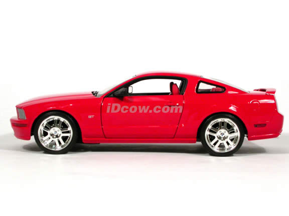 2005 Ford Mustang GT diecast model car 1:18 scale diecast by Hot Wheels - Red
