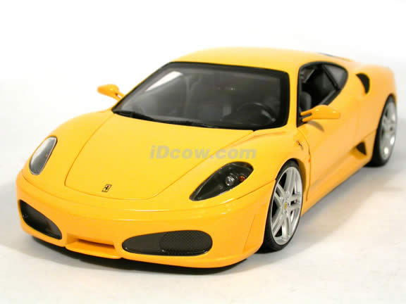 2006 Ferrari F430 diecast model car 1:18 scale diecast by Hot Wheels - Yellow