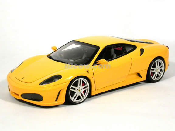 2006 Ferrari F430 diecast model car 1:18 scale diecast by Hot Wheels - Yellow