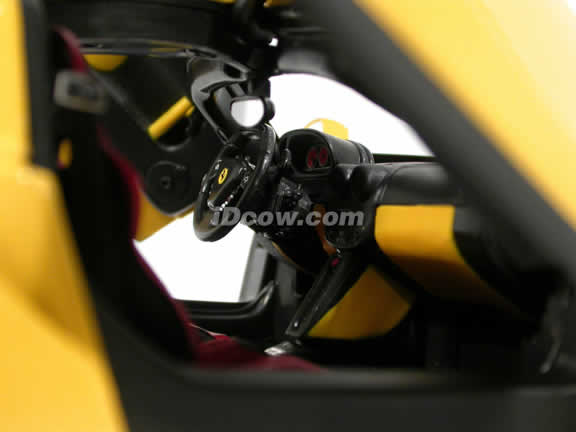 2002 Ferrari Enzo diecast model car 1:18 scale die cast by Hot Wheels Elite - Yellow Elite J2920