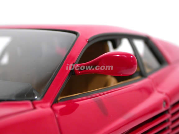 1984 Ferrari Testarossa diecast model car 1:18 scale die cast by Hot Wheels Elite - Red Elite J2927