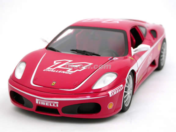 2006 Ferrari F430 Challenge diecast model car 1:18 scale die cast by Hot Wheels - Red