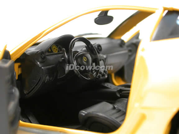 2007 Ferrari 599 GTB Fiorano diecast model car 1:18 scale die cast by Hot Wheels - Yellow J2874