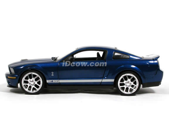 2007 Ford Mustang Shelby GT500 diecast model car 1:18 scale die cast by Hot Wheels - Blue J2867