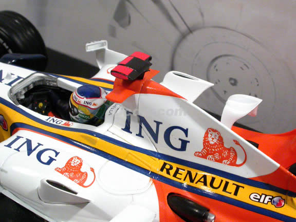 2007 Renault Formula One F1 R27 #3 Giancarlo Fisichella diecast model car 1:18 scale die cast by Hot Wheels - K6631