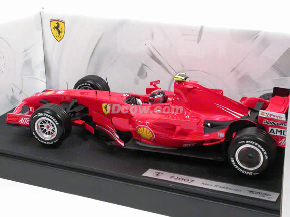 2007 Ferrari Formula One F1 diecast model race car 1:18 #6 Kimi Raikkonen by Hot Wheels - K6629