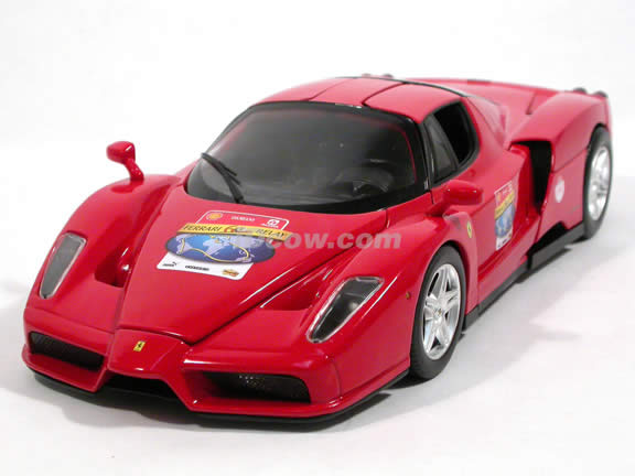 2002 Ferrari Enzo diecast model car 1:18 scale die cast by Hot Wheels - Ferrari 60 Relay Red L2968
