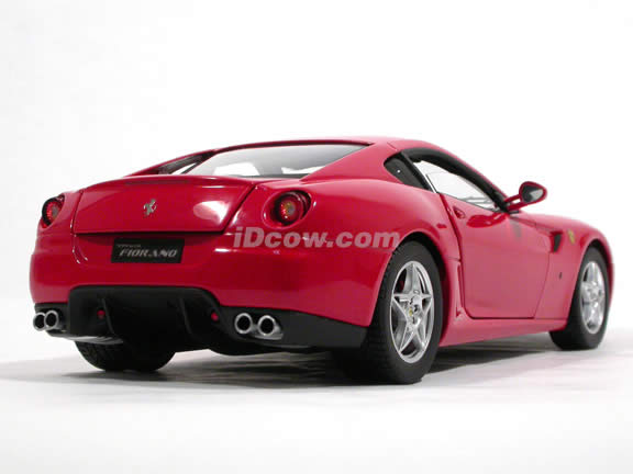 2006 Ferarri 599 GTB Fiorano diecast model car 1:18 scale die cast by Hot Wheels Super Elite - Red K4148
