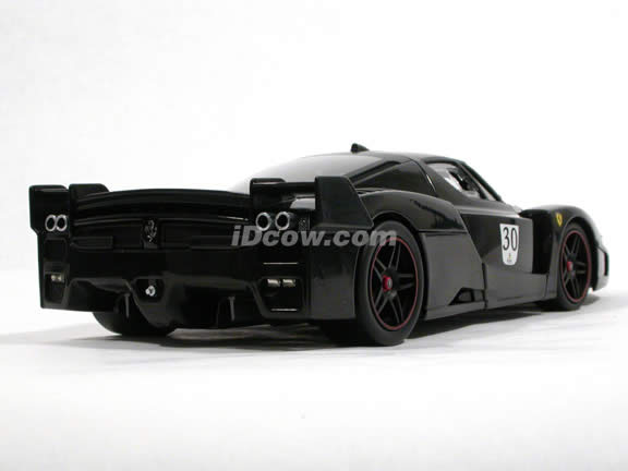 2007 Ferrari FXX Michael Schumacher diecast model car 1:18 scale die cast by Hot Wheels Super Elite - Black L7126