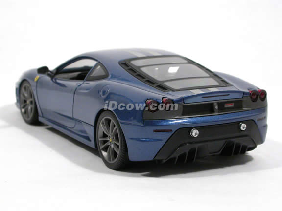 2008 Ferrari 430 Scuderia diecast model car 1:18 scale die cast by Hot Wheels - Blue L2951
