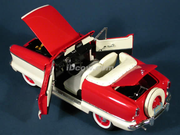 1959 Metropolitan 1500 diecast model car 1:18 scale die cast by Highway 61 - Red & White