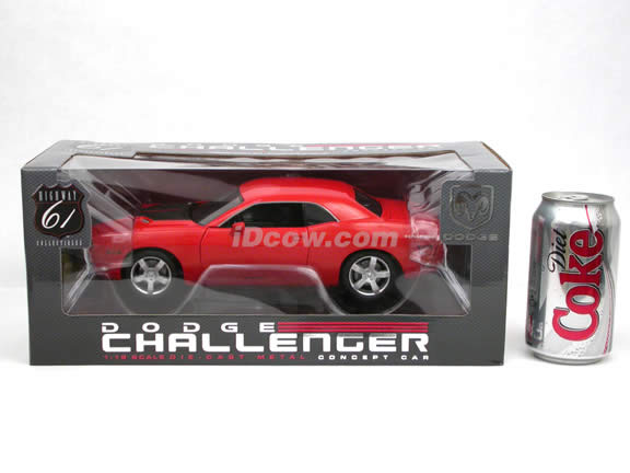 2008 Dodge Challenger diecast model car 1:18 scale die cast by Highway 61 - Orange