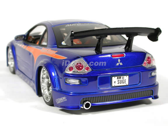 2003 Mitsubishi Eclipse diecast model car 1:18 scale from Import Racer Jada Toys - Candy Purple