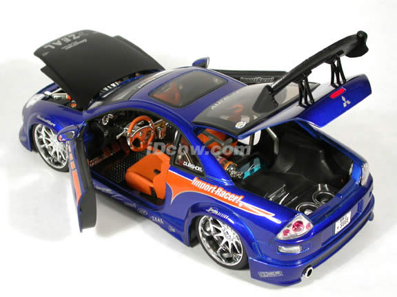 2003 Mitsubishi Eclipse diecast model car 1:18 scale from Import Racer Jada Toys - Candy Purple