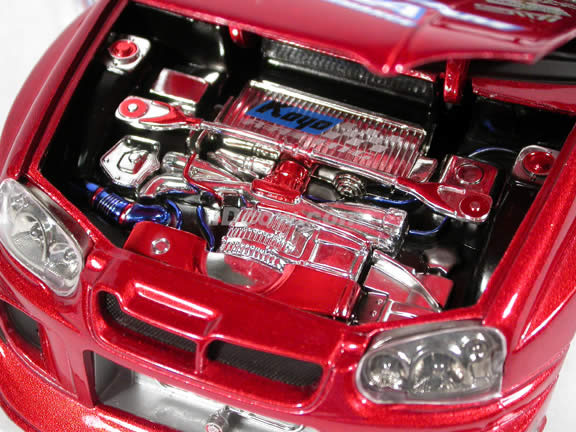 2004 Subaru Impreza WRX Sti diecast model car 1:18 scale die cast from Import Racer Jada Toys - Red Metallic