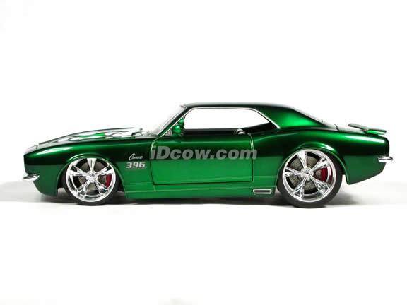 1968 Chevrolet Camaro diecast model car 1:18 scale die cast from Dub City BigTime Muscle Jada Toys - Candy Green