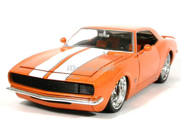 1968 Chevrolet Camaro diecast model car 1:18 scale die cast from Dub City BigTime Muscle Jada Toys - Metallic Orange