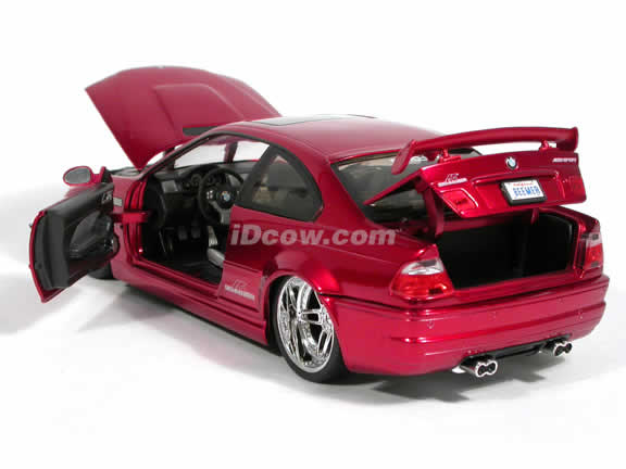 2002 BMW AC Schnitzer S3 diecast model car 1:18 scale die cast by Jada Toys Dub City - Metallic Red 90002