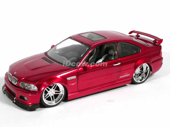 2002 BMW AC Schnitzer S3 diecast model car 1:18 scale die cast by Jada Toys Dub City - Metallic Red 90002