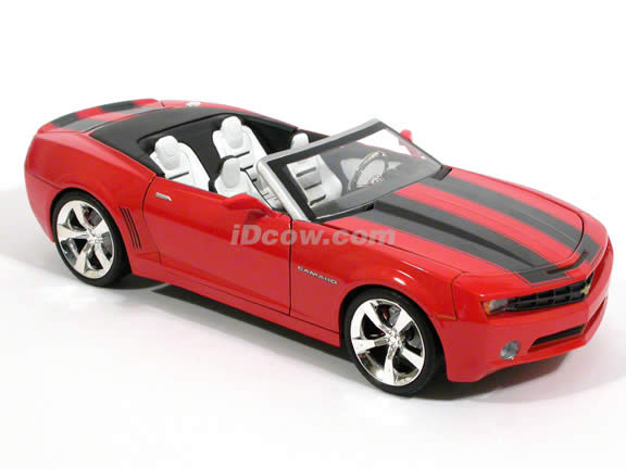 2007 Chevy Camaro Concept diecast model car 1:18 scale convertible by Jada Toys - Orange Convertible