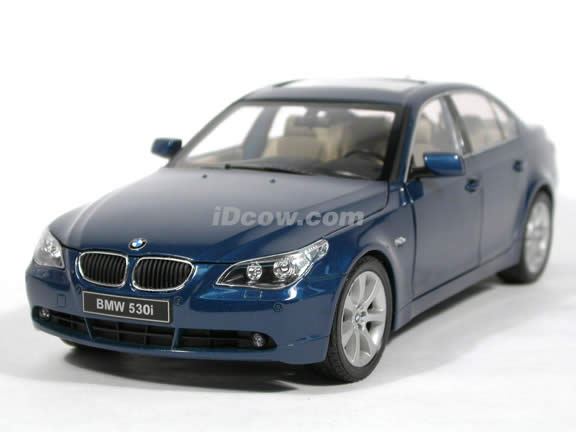 2003 BMW 530i diecast model car 1:18 scale die cast from Jadi - Metallic Blue