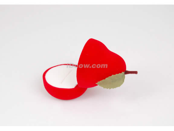 Beautiful Red Pear Jewelry box for ring, stud earrings