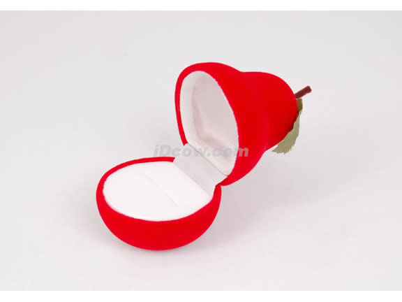 Beautiful Red Pear Jewelry box for ring, stud earrings