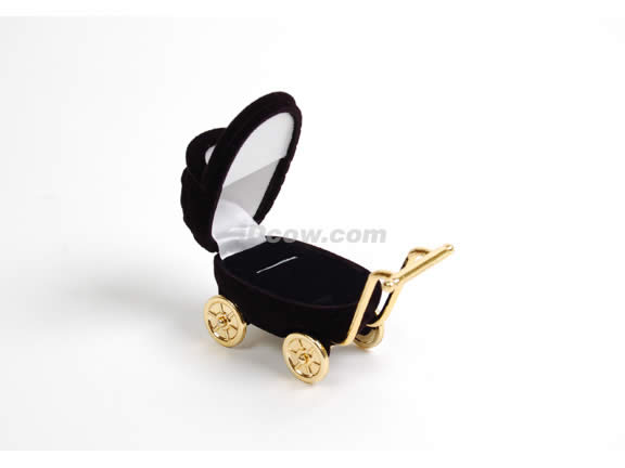 Velvet Baby Stroller Jewelry box for ring, earrings