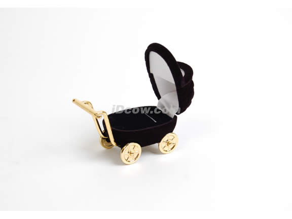 Velvet Baby Stroller Jewelry box for ring, earrings