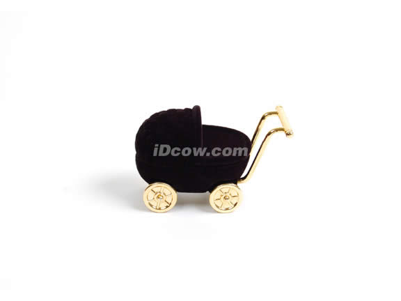Velvet Baby Stroller Jewelry box for ring, earrings