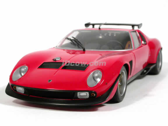 1970 Lamborghini Jota diecast model car 1:18 scale die cast from Kyosho - Red 08311R