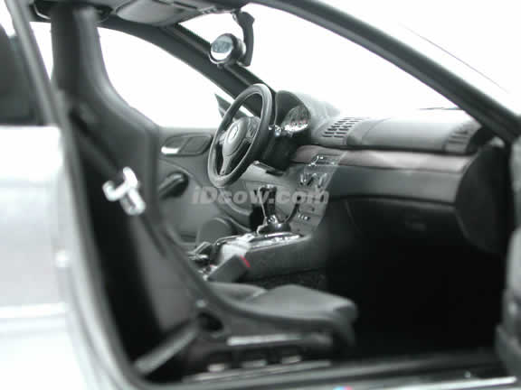 2003 BMW M3 GTR diecast model car 1:18 scale die cast from Kyosho - Silver Grey 08507S
