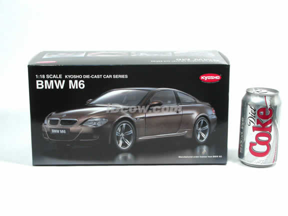 2006 BMW M6 diecast model car 1:18 scale die cast from Kyosho - Silver 80703S