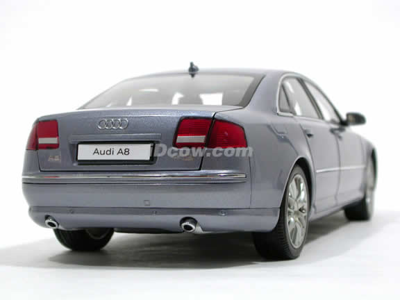 2005 Audi A8 4.2 TDI diecast model car 1:18 scale die cast from Kyosho - Silver 09211LS