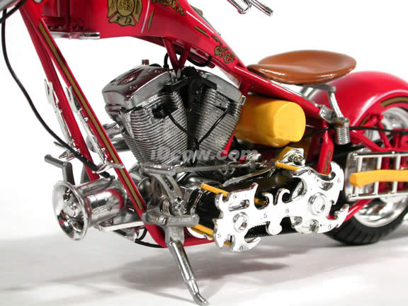 Orange County Choppers Fire Bike Diecast Motorcycle Model 1:10 scale die cast from ERTL (American Choppers)