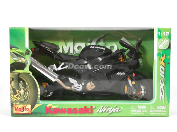 2005 Kawasaki Ninja ZX-10R Diecast Motorcycle Model 1:12 scale die cast from Maisto - Black