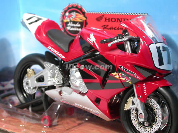 2003 Honda CBR600RR Honda Racing #17 diecast motorcycle 1:12 scale die cast by NewRay - Red