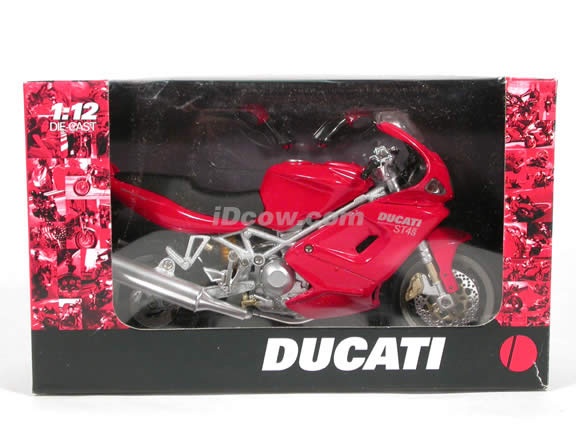 Ducati Desmodromico ST4S diecast motorcycle 1:12 scale die cast by NewRay - Red