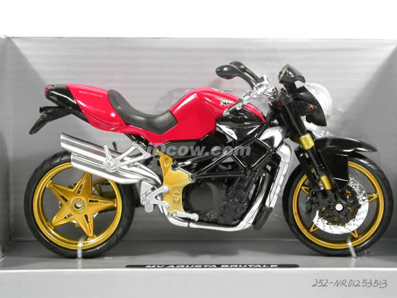 2004 MV Agusta Brutale diecast motorcycle 1:12 scale die cast by NewRay - Red