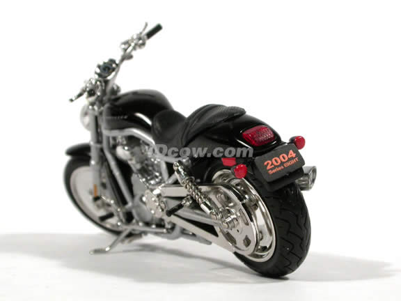 2004 Harley Davidson V-ROD Diecast Motorcycle Model 1:18 scale die cast from ERTL - Black with Silver Frame