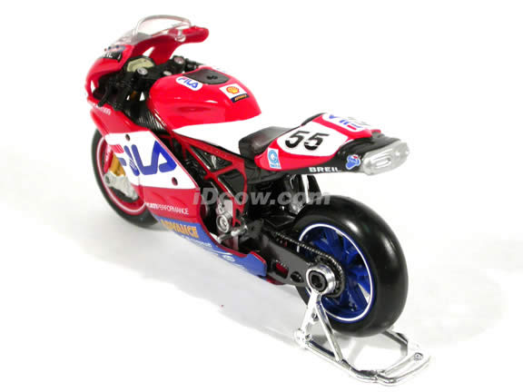 2004 Ducati 999 #55 Regis Laconi Diecast Motorcycle Model 1:18 scale die cast from Maisto - Red