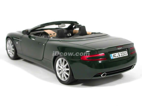 2004 Aston Martin DB9 Convertible diecast model car 1:18 scale die cast from Minichamps - Green